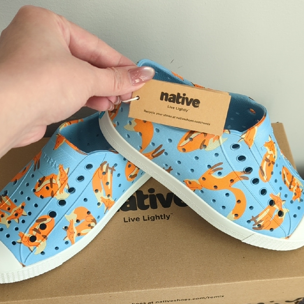 Native Kids Shoes - Blue and Orange